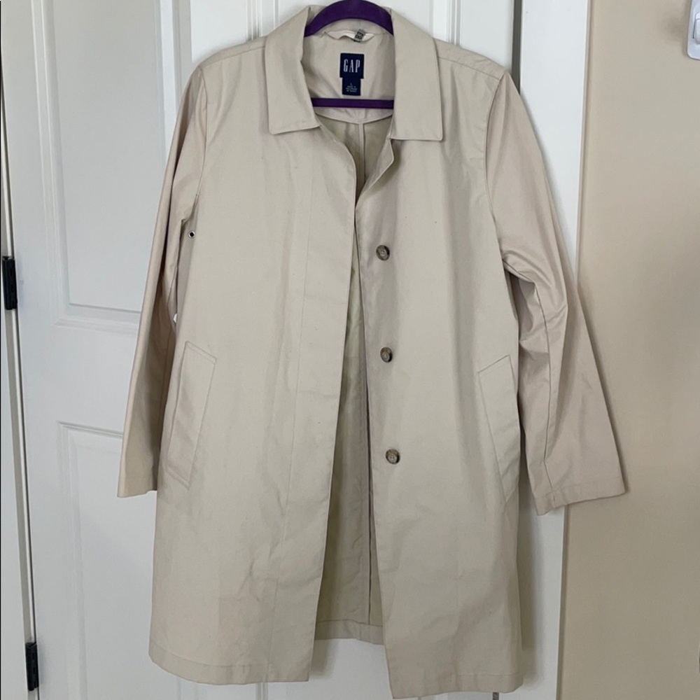 Gap cream trench jacket